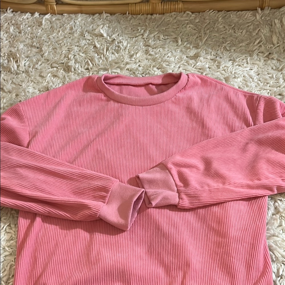 SHEIN Pink Crew Neck Sweater